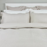 Les couvre-oreillers gaufré - 100% coton - Ensemble de 2