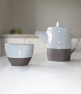 Grès foncé deux tons - Théière