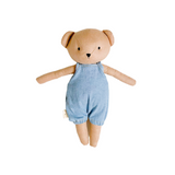 Sandy L'Ourson - Barboteuse à jambes bouffantes en denim léger