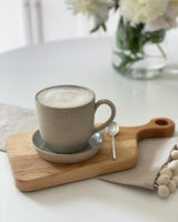 Grès moucheté - Sable - Petites tasses - Ensemble de 2