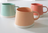 Tasse porcelaine satinée - Rouge corail