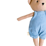 Sandy L'Ourson - Barboteuse à jambes bouffantes en denim léger