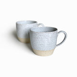 Grès moucheté deux tons - Sable - Petites tasses - Ensemble de 2