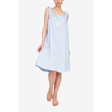 Nuisette sans manches en en mélange de lin - Bleu ciel