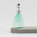 Bouteille à huile rectangulaire - Verre soufflé à la main - Vert émeraude