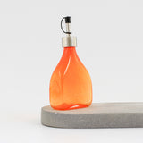 Bouteille à huile rectangulaire - Verre soufflé à la main - Orange