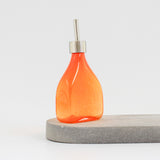 Bouteille à huile rectangulaire - Verre soufflé à la main - Orange