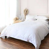 Luxueuses taies d’oreiller Capri (La paire) - 100% satin de coton de fibres extra longues - Blanc