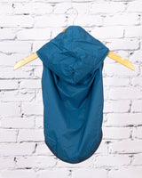 Veste de pluie bleue avec doublure à rayures roses "Bubba"