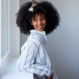 Chemise de nuit courte - Deck Stripe - Rayures Bleue + blanche