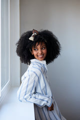 Chemise de nuit courte - Deck Stripe - Rayures Bleue + blanche