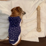 Chandail à capuchon léger pour chien, sans manches à motif "Ancres"