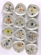 Coupelle basse en porcelaine - Collection Fleurie - Ensemble de 4