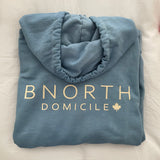 Kangourou à capuchon surdimensionné "beach" teint naturellement - Avec logo