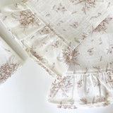 Linge à vaisselle en pur lin, certifié Oeko-Tex avec volant - Champs nature