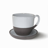 Grès foncé deux tons - Tasses de café - Ensemble de 2