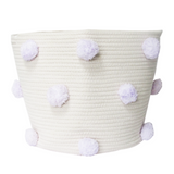 Panier à pompons - Lilas - Grand