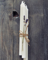 Bougies formelles de forme effilée de 25,4 cm - Blanc - Lot de 10