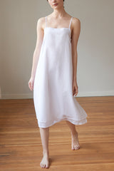 Robe double couches en mélange léger Milano - Blanc