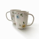Tasse triangulaire haute - Collection Fleurie - Ensemble de 2