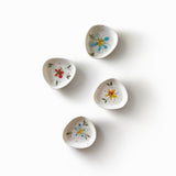 Coupelle basse en porcelaine - Collection Fleurie - Ensemble de 4