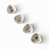 Coupelle haute en porcelaine - Collection Fleurie - Ensemble de 4