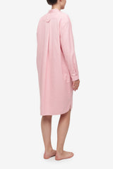 Chemise de nuit longue - Flanelle Rose - 100% coton brossé