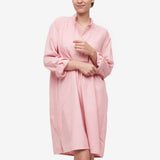 Chemise de nuit longue - Flanelle Rose - 100% coton brossé