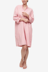 Chemise de nuit longue - Flanelle Rose - 100% coton brossé