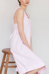 Nuisette sans manches en royal Oxford - Rose