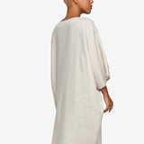 Caftan à poches - Sable - 100% Lin - Taille Unique