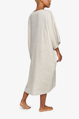 Caftan à poches - Sable - 100% Lin - Taille Unique