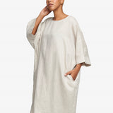 Caftan à poches - Sable - 100% Lin - Taille Unique