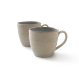Grès moucheté - Sable - Petites tasses - Ensemble de 2