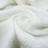 Avalon - Jeté 100% lin nid d'abeille - Blanc naturel