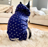 Chandail à capuchon léger pour chien, sans manches à motif "Ancres"