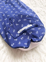 Chandail à capuchon léger pour chien, sans manches à motif "Ancres"