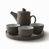 Grès brun foncé - Théière