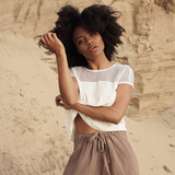 Tee-shirt en coton bio Anemone - Blanc naturel