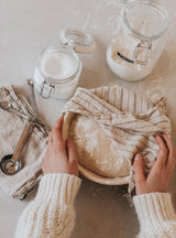 Serviettes Réutilisables en Coton + Chanvre (paquet de 2) - Beige