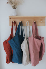 Grand sac en lin - Rose