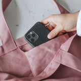 Grand sac en lin - Rose