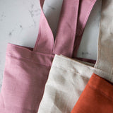 Grand sac en lin - Rose