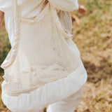 Grand sac en filet - Coton biologique - Crème