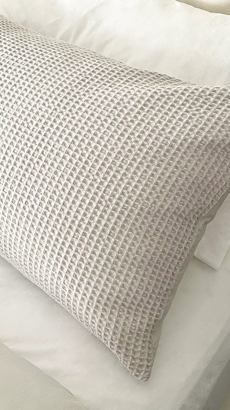 Les couvre-oreillers gaufré - 100% coton - Ensemble de 2