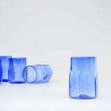 Gobelets hexagonaux - Sari bleu - Ensemble de 2