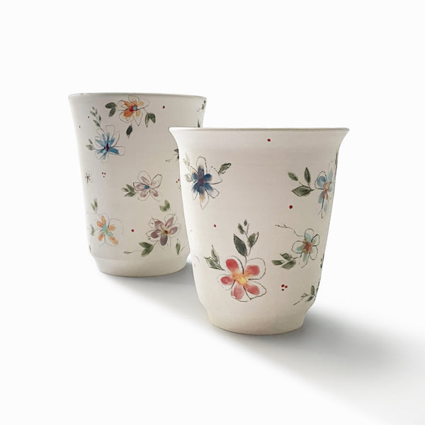 Vase à fleurs en porcelaine - Collection Fleurie - Moyen