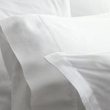 Luxueux couvre-oreiller Capri - 100% satin de coton de fibres extra longues - Blanc