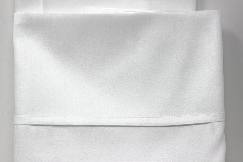 Luxueuse housse de couette Capri - 100% satin de coton de fibres extra longues - Blanc