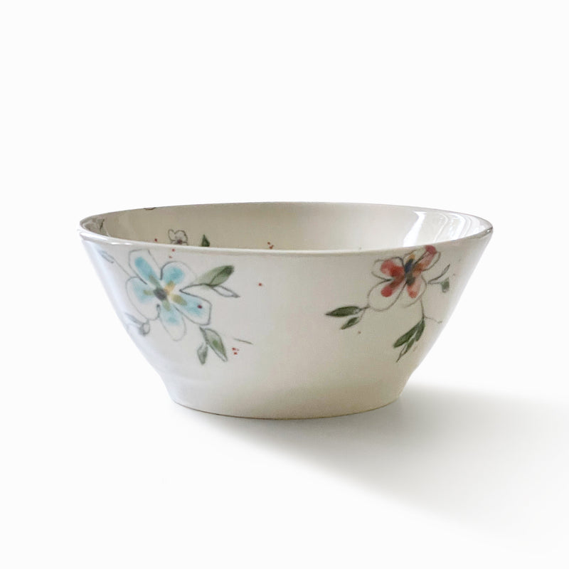 Bol à salade en porcelaine - Collection Fleurie